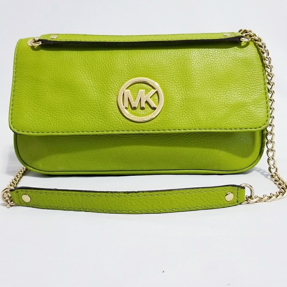 Michael Kors Handbags - Michael Kors Fulton Lime Green Purse Bag Satchel